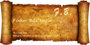 Fodor Bíbora névjegykártya